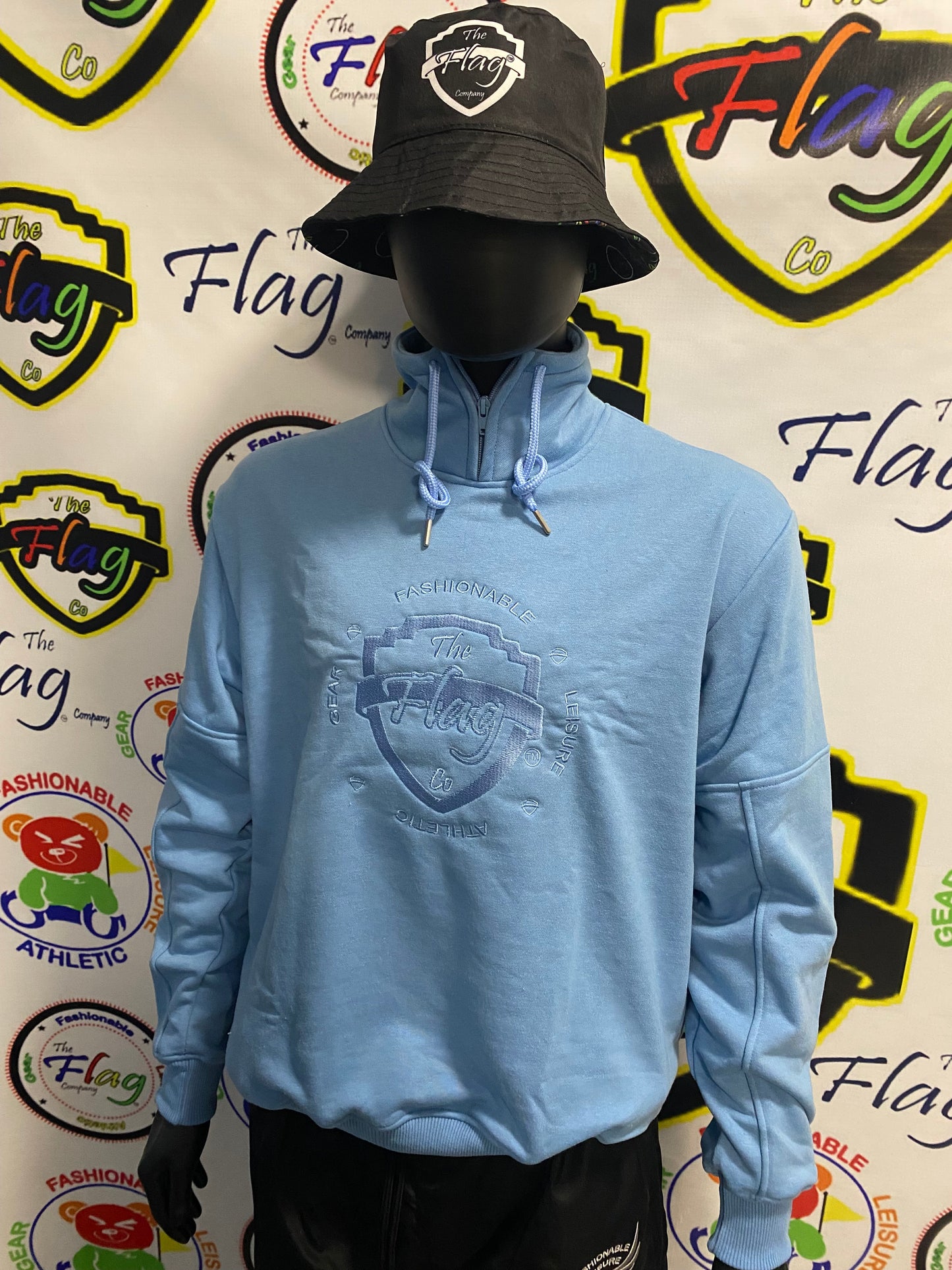 Flag Company Crest Mock Neck Sweatshirt