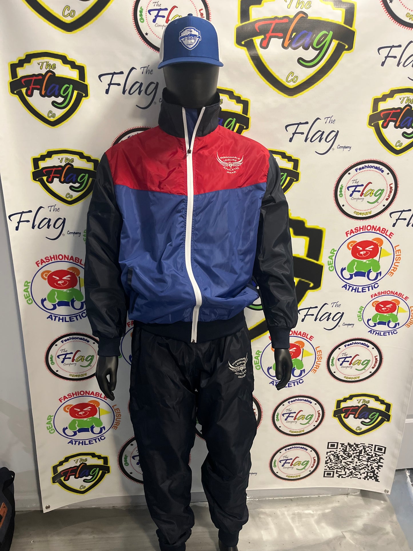 Tracksuit Pants Navy/Red/Royal Blue
