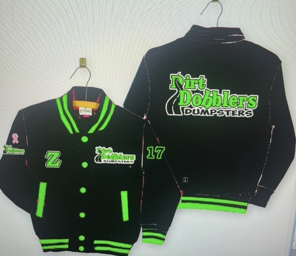 Customized Varsity Dirt Dobblers Black Sleeve