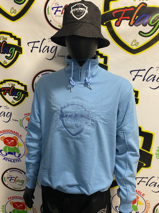 Flag Company Crest Mock Neck Sweatshirt