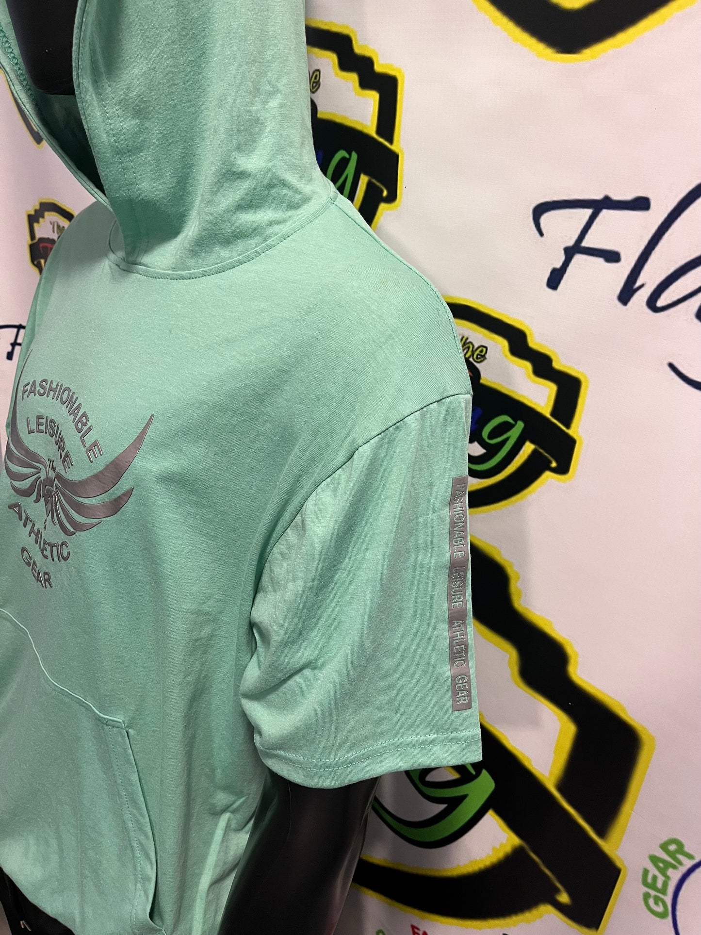 T-shirt Hoodie Dark Mint Green