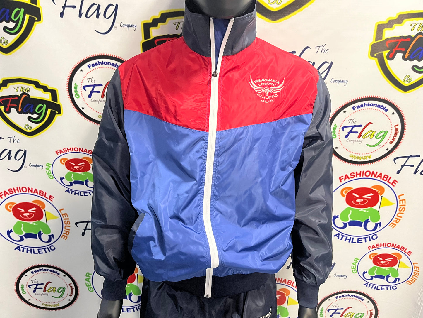 Tracksuit Jacket Navy/Red/Royal Blue