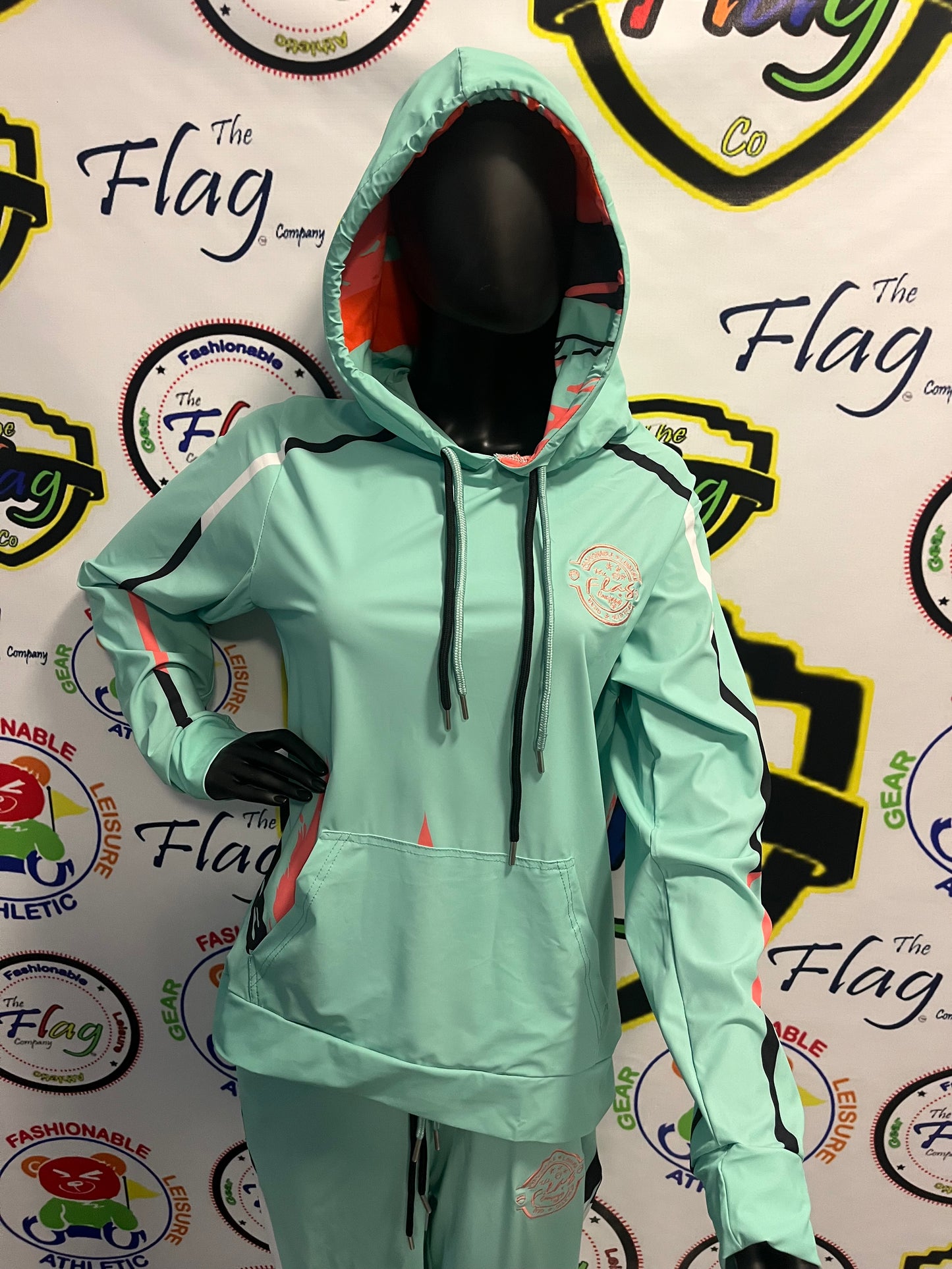 Ladies lightweight Sweatsuit Top/ salmon pink or light green