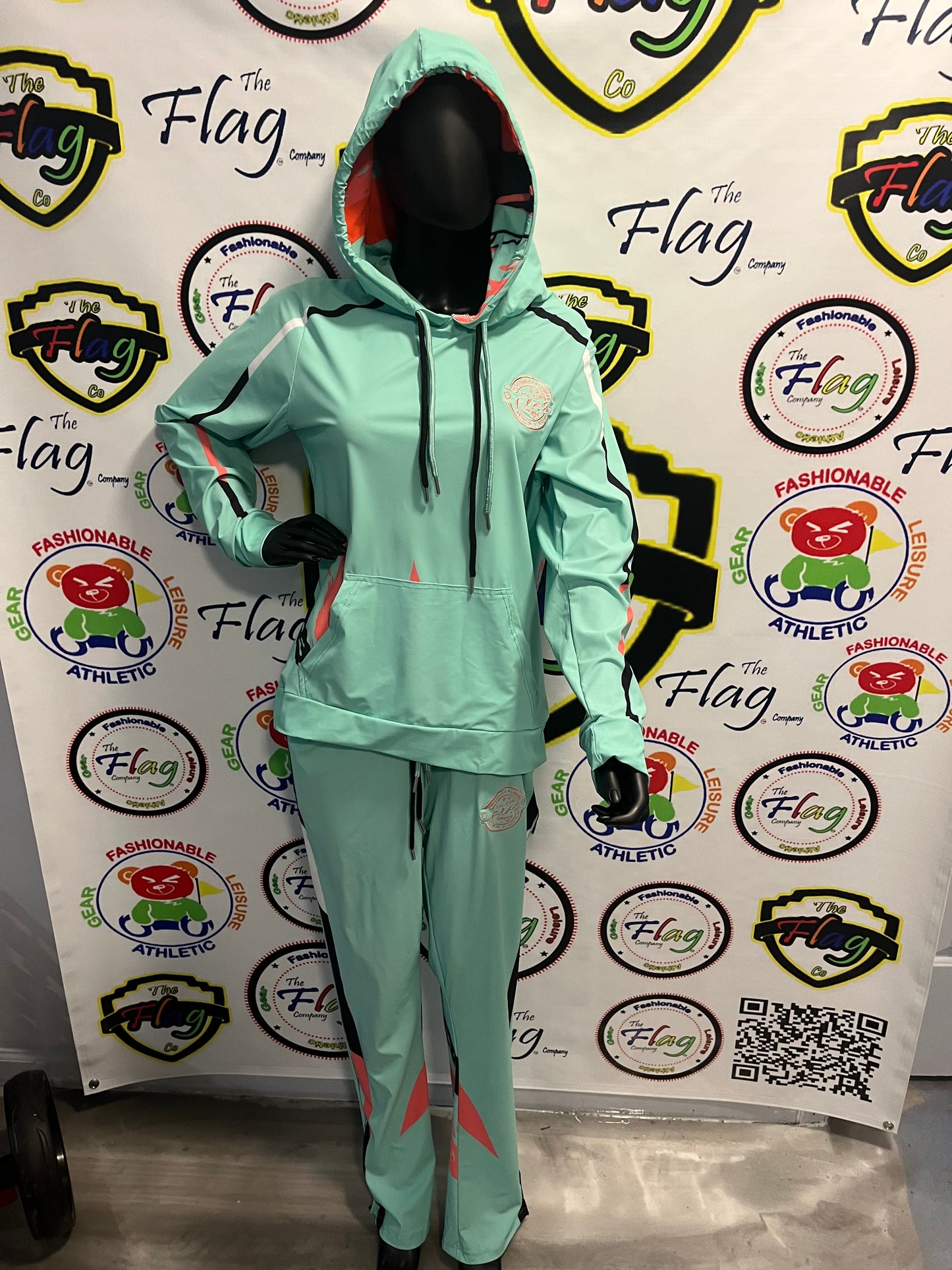 Ladies lightweight Sweatsuit Top/ salmon pink or light green
