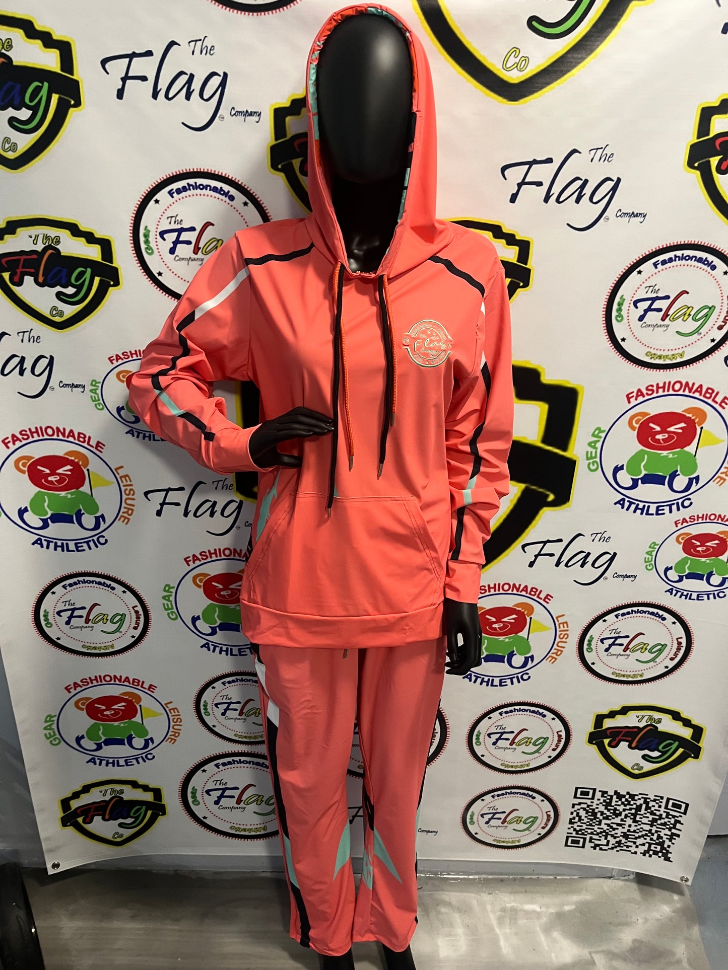 Ladies lightweight Sweatsuit Top/ salmon pink or light green