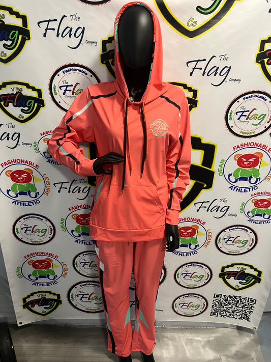 Ladies lightweight Sweatsuit Top/ salmon pink or light green