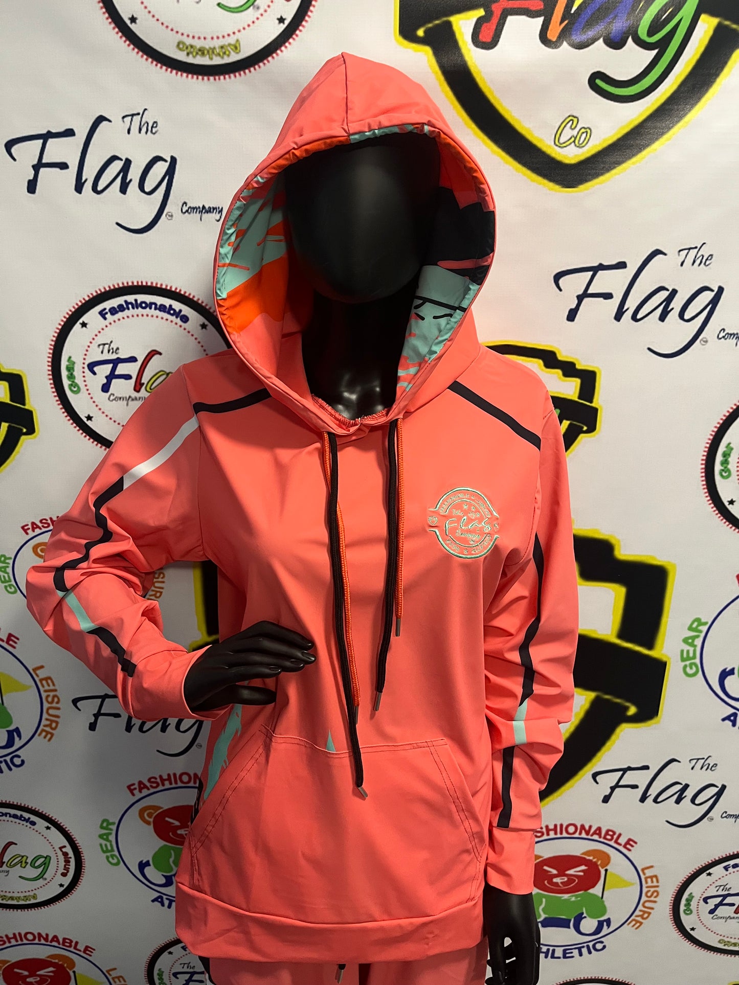 Ladies lightweight Sweatsuit Top/ salmon pink or light green
